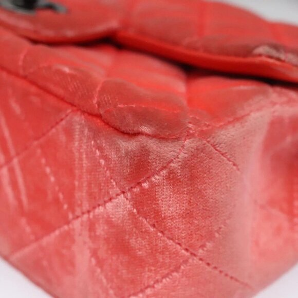 CHANEL Matelasse Chain Shoulder Bag Velor Pink CC Auth BD244V - Picture 3 of 16